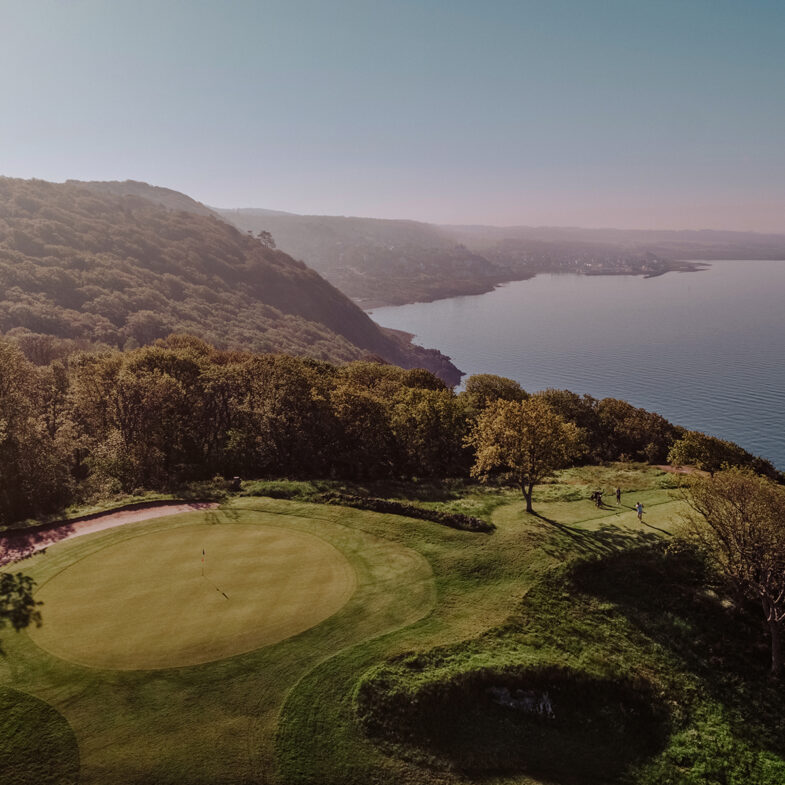 Utsikt över Mölle Golfklubb