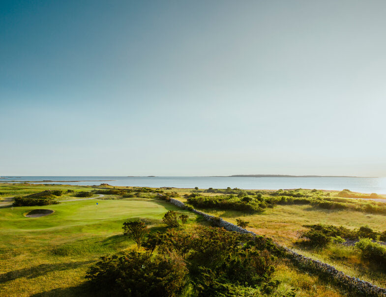 Utsikt över havet från Torekovs Golfklubb